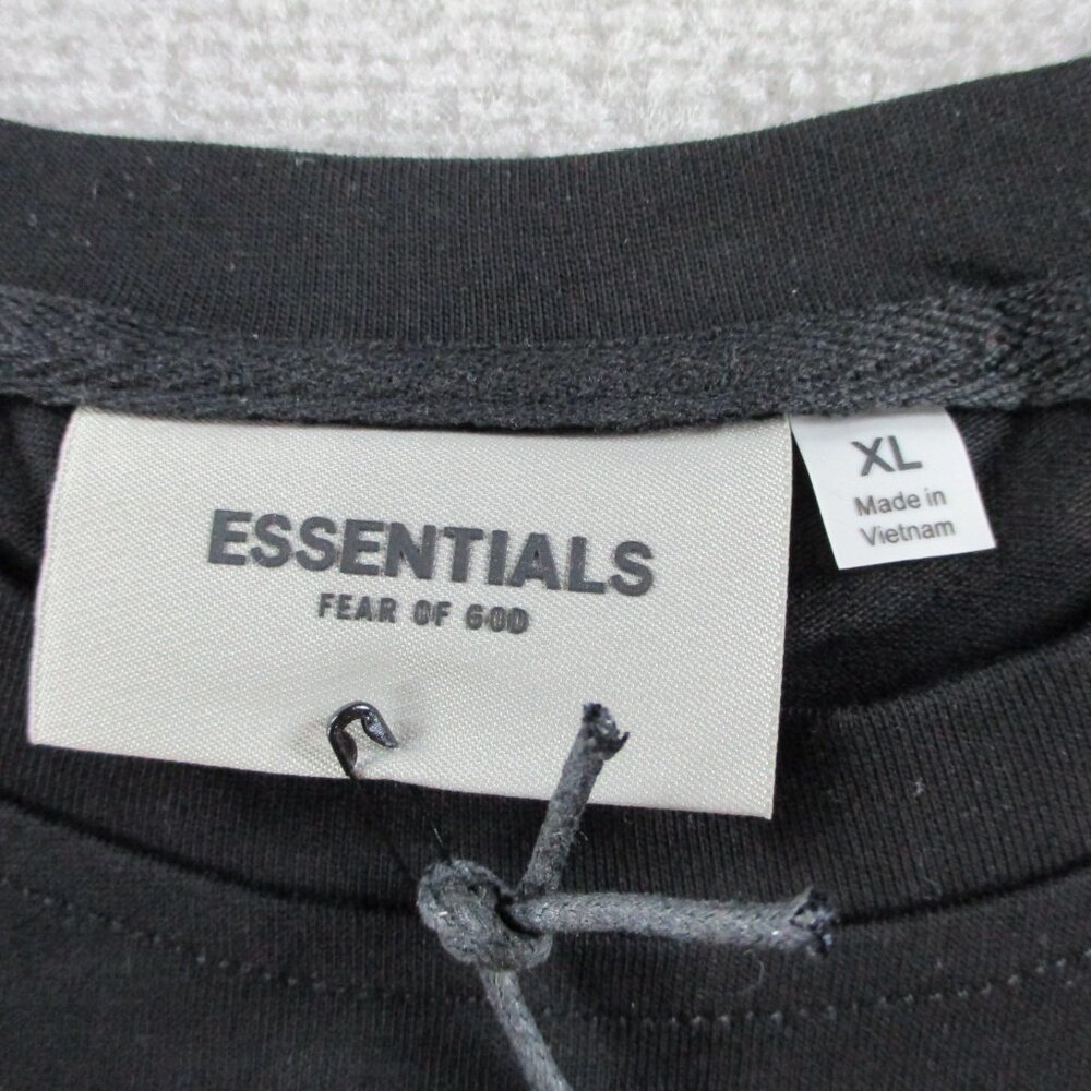Fear of God Essentials Shirt Adult XL Black Crewneck Cotton Logo Tee NWT NEW - Picture 3 of 9